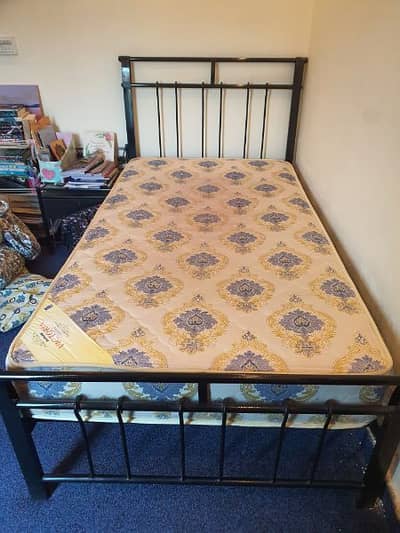 Iron bed and Diamond Spring Mattress for sale