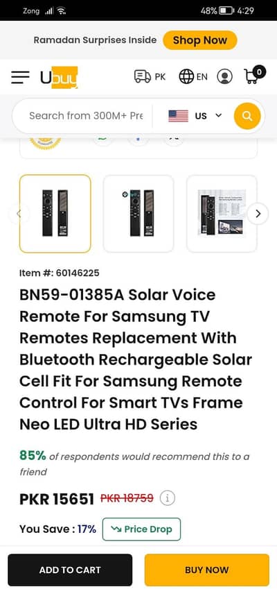 Samsung smart neo LED ultra hd series Remote
