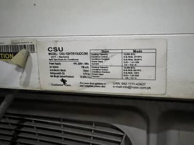 Haier Candy 1 Ton Inverter AC