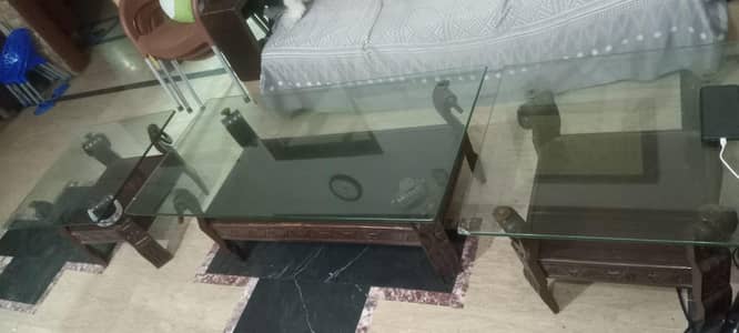 Center Table - with 2 side tables - Total 3 tables set