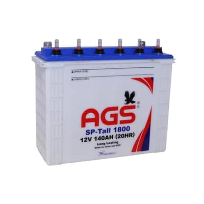 AGS TALL TUBULAR BATTERIES 12V 140AH USED BATTERY FOR SELL.