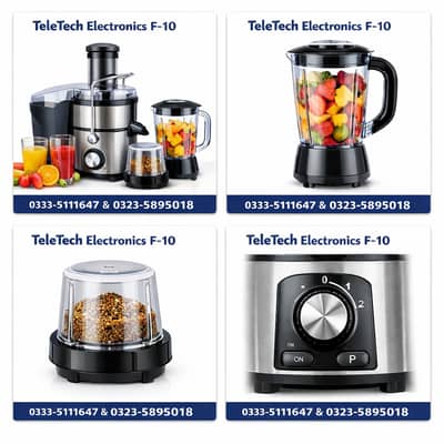 Juicer Blender & Kitchen Appliances Set | Chopper, Hand Blender, Iron,