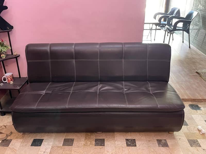 Leather Sofas 3 seater pair 1