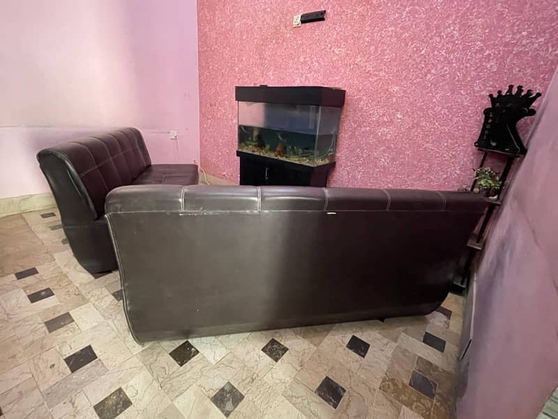 Leather Sofas 3 seater pair 4