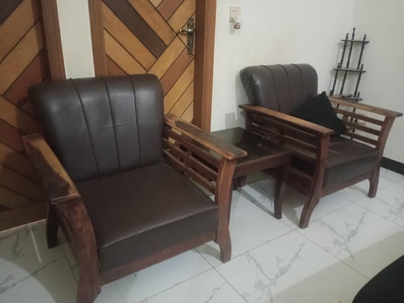 two single sofa with table 0