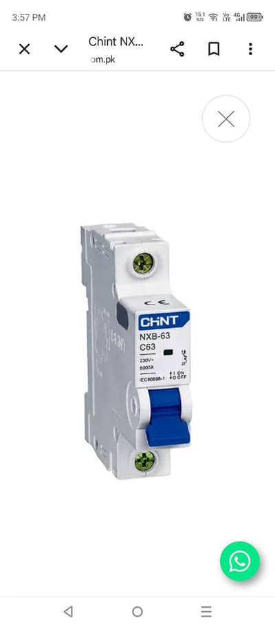 Chint nxb c63 1 pole
