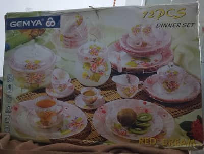 Gemya 72PCS Glass(Sheesha) Dinner Set