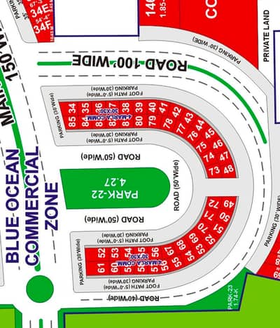 Blue Ocean Commercial Hub Eden Abad 4. Marla Commercial Plot