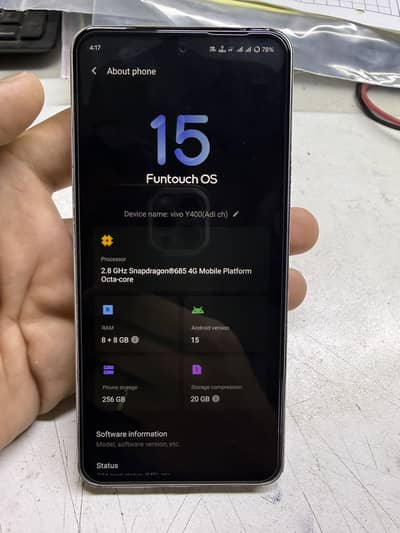 Vivo Y400 4g 8+8/256