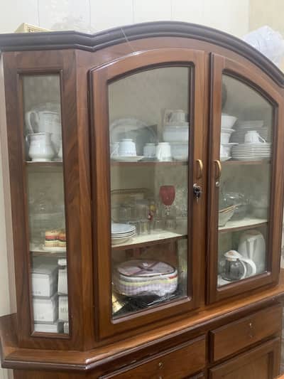 Crockery show case//Wooden Showcase//Showcase For Sale