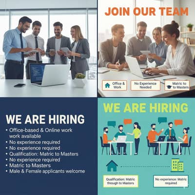 part time full time office and online work available