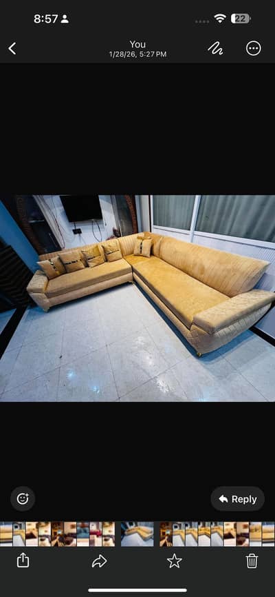 L-shaped sofa