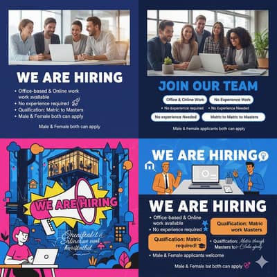 part time full time office and online work available