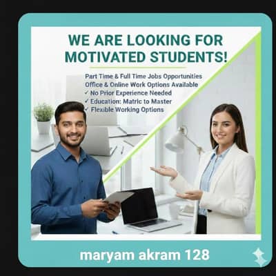 Full time , Part time ,  office based , Home based