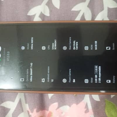 Infinix Smart7 Hd 4/64 With Box All ok Mobile 03091500003