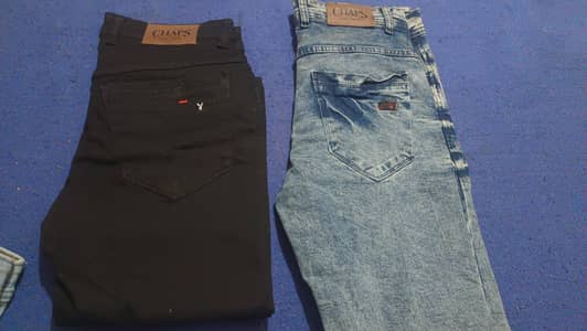 2 Jeans – Size 32 – Black & Light Blue – Brand New – 1500 PKR