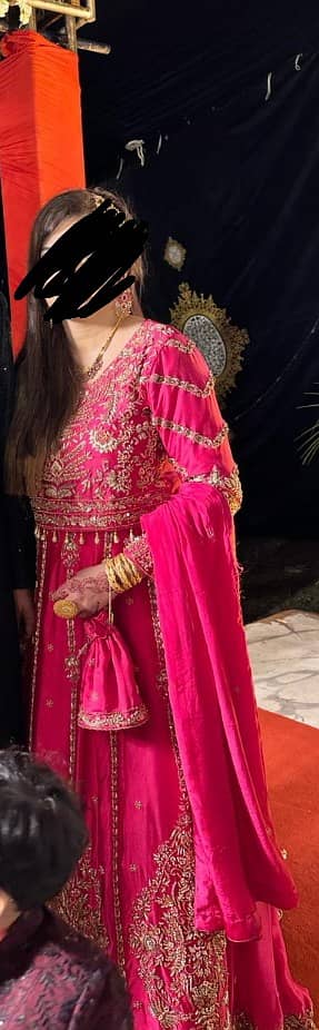 One time used red lehanga