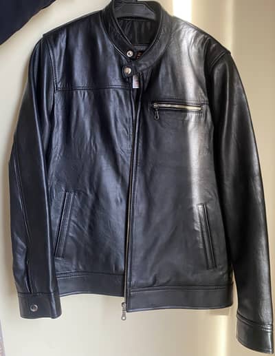 Genuine Leather Men’s black Jacket