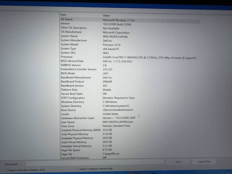 Dell Precision 5510 6