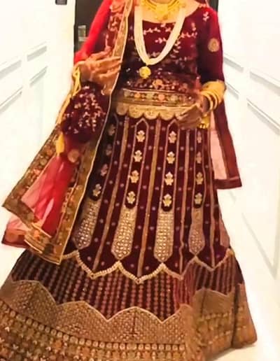 Velvet bride sharara