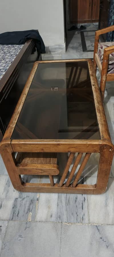 wooden coffee table