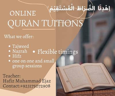 Online Quran Tuition by Hafiz  Ejaz-Learn Tajeeed, Nazra & Hifz!