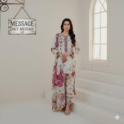 Iznik Luxe: Floral Embroidered Lawn 3-Piece (CB-5191)