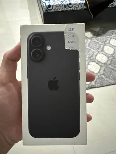 Iphone 16 jv 128gb 10/10 with box 99% battery health 4 months sim time