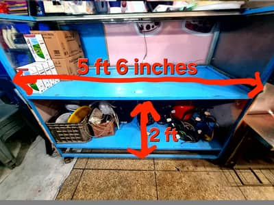 Counter for stall (dahi bhaly, gol gappy; fruit chat etc)