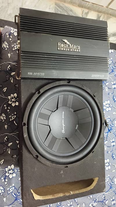 amplifier and woofer