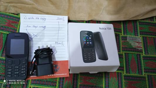 Nokia 106 with box and genuine charger