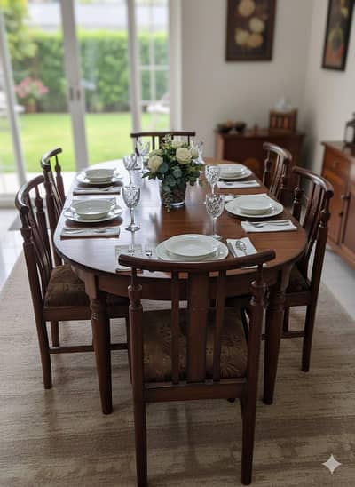 Dining Table For Sale ( Oval] 6 Seater