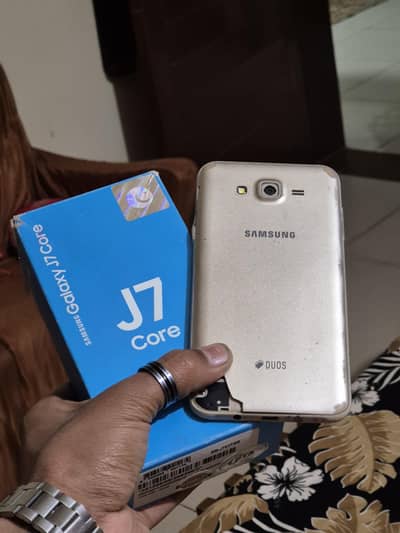 samsung j7 core phone + box