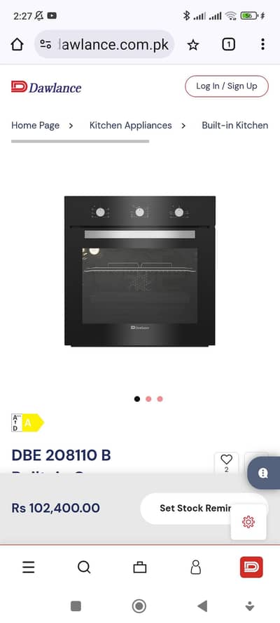 dawlance built in electric oven for sale (imported)