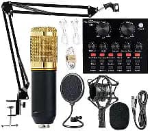 BM800 Microphone (Full Kit) Studio Mice + V8 Sound Card