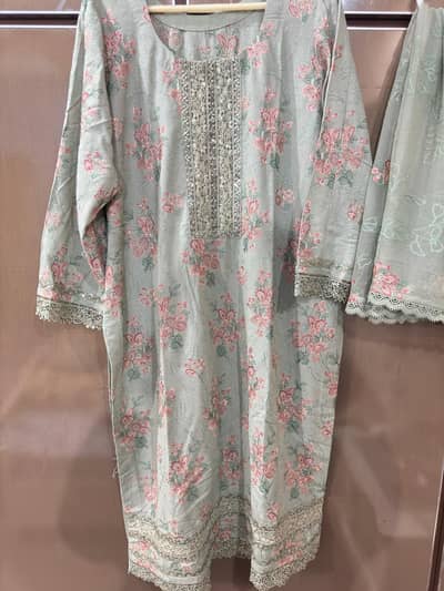 Original Bareeze 3-Piece Lawn Karandi Suit