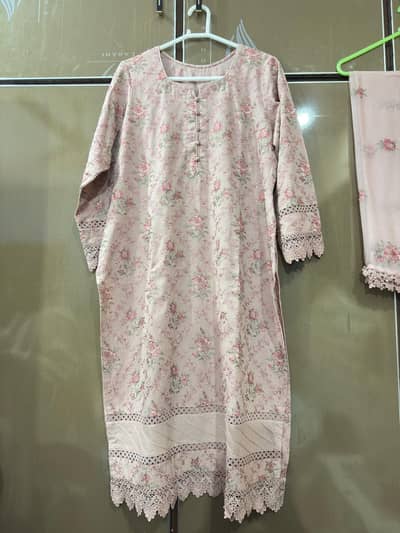 Original Bareeze 3-Piece Lawn Karandi Suit