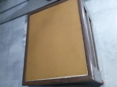 A pair of Wheel Trolly Table with glass top and 2 steps storage