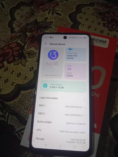 Nubia v60 almost full warranty