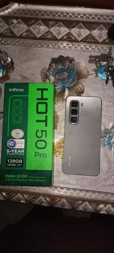 hot 50 pro penel change 8gb 128gb  with box condition 10/10