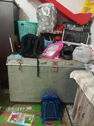 iron trunk, sandook, peti