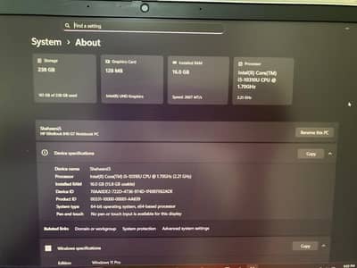 hp elitebook i5 10thgen