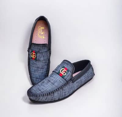 Formal Gray Fabric Loafers
