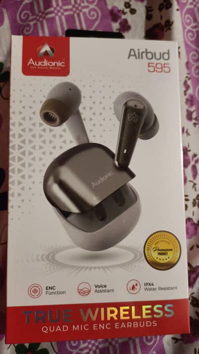 Audionic 595 Earbuds and Powerbank ronin msung realme Mi oppo oneplus