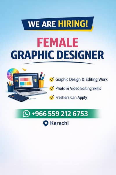 Graphic Designer & Editing Assistant (Female)