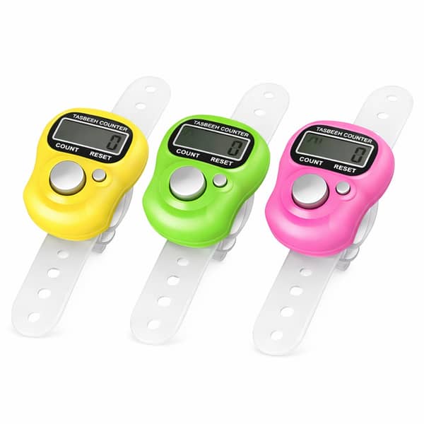 Digital Tasbeeh Counter Ring – Electronic Finger Zikr Counter with LED Display – Portable Smart Tally Counter for Prayer & Zikr