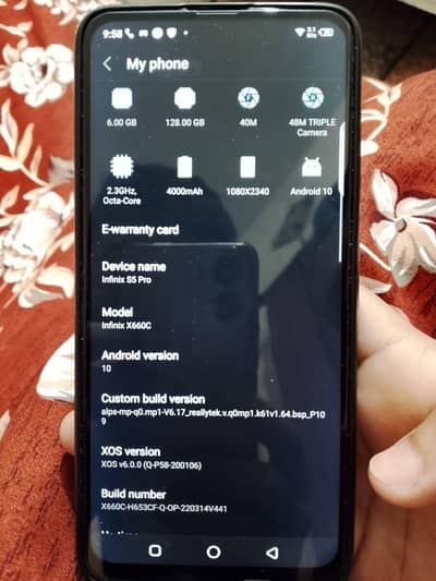 infinix s5 pro 6/128 full working for sale