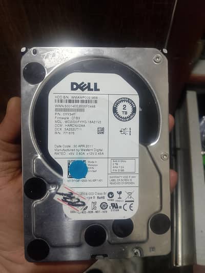 Dell 2TB SAS Hard drive with SAS Card