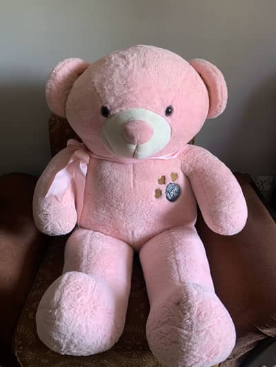 Large Pink Teddy Bear – Super Soft & Adorable
