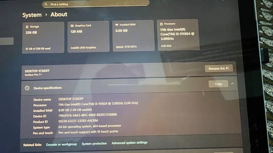 Microsoft Surface pro 7 plus